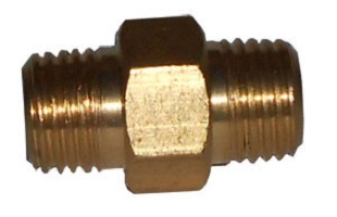 Brass Adapter 1/4 inch Male x 2