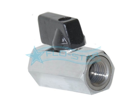 Chrome 1/4" Ball Valve, Mini Hex F x F